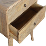 Solid Wood 2 Drawer Nightstand