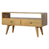 Rustic Curved 2 Drawer TV Stand