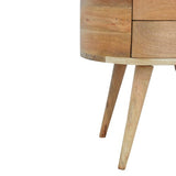 Rustic Rounded 2 Drawer Nightstand