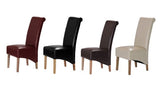 PU Dining Chairs Brown