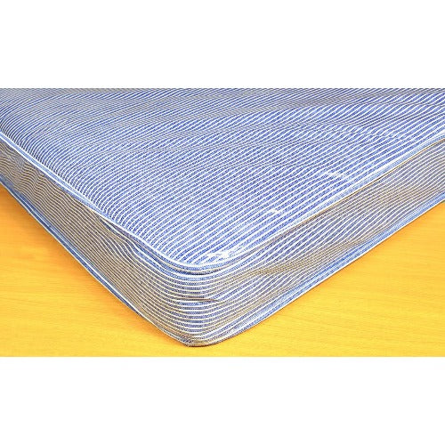 4 Foot Mattress UPVC Waterproof - Orthopaedic Springs | Non-Quilted Flat Top | Steel Wire Rod Edge Frame